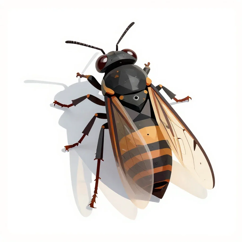 Cicada killer isolated on a white background
