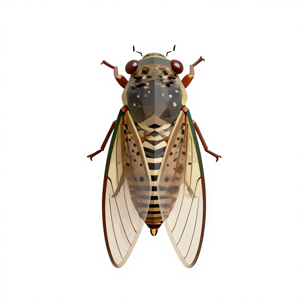 Cicada isolated on a white background