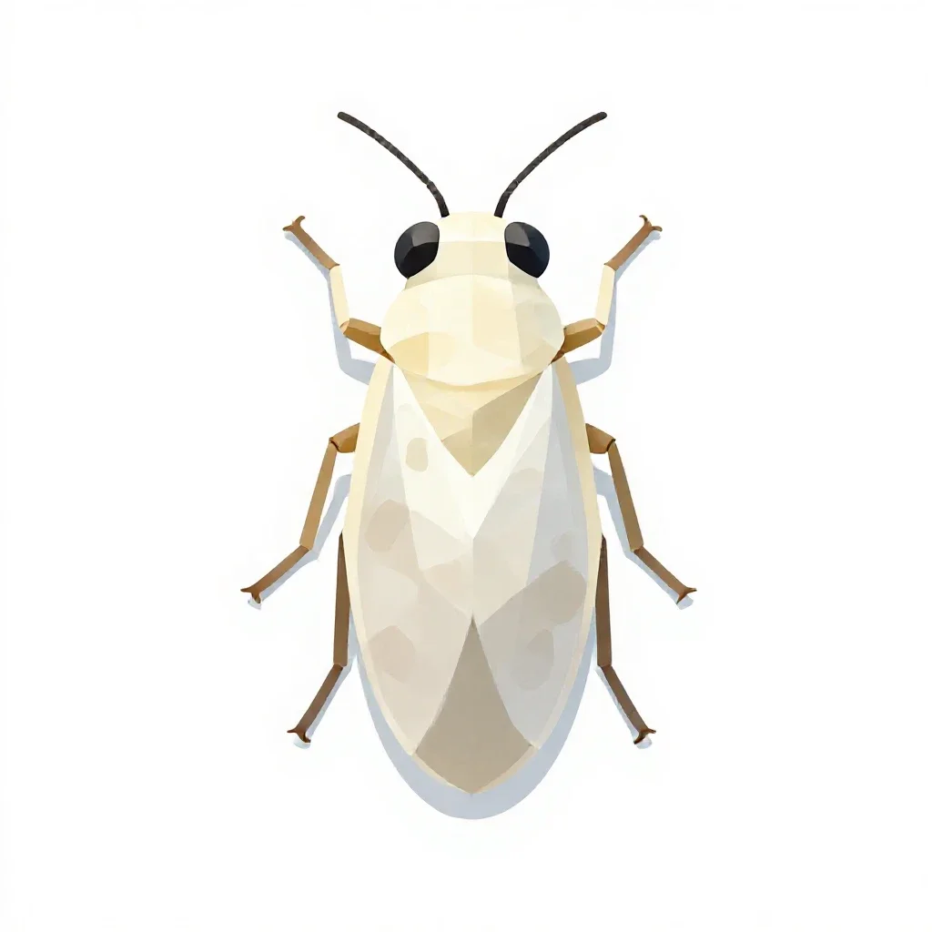Citrus whitefly isolated on a white background