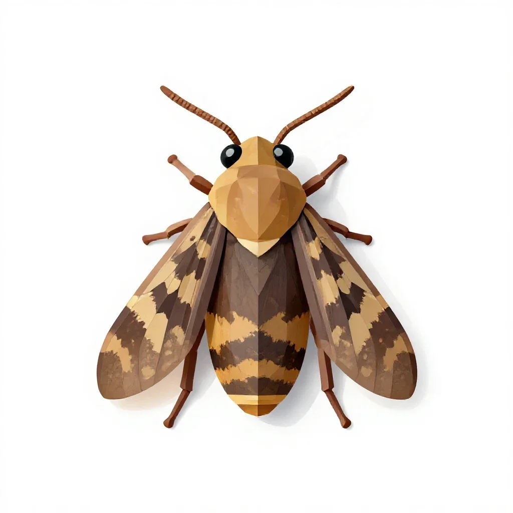 Clothes moth isolated on a white background
