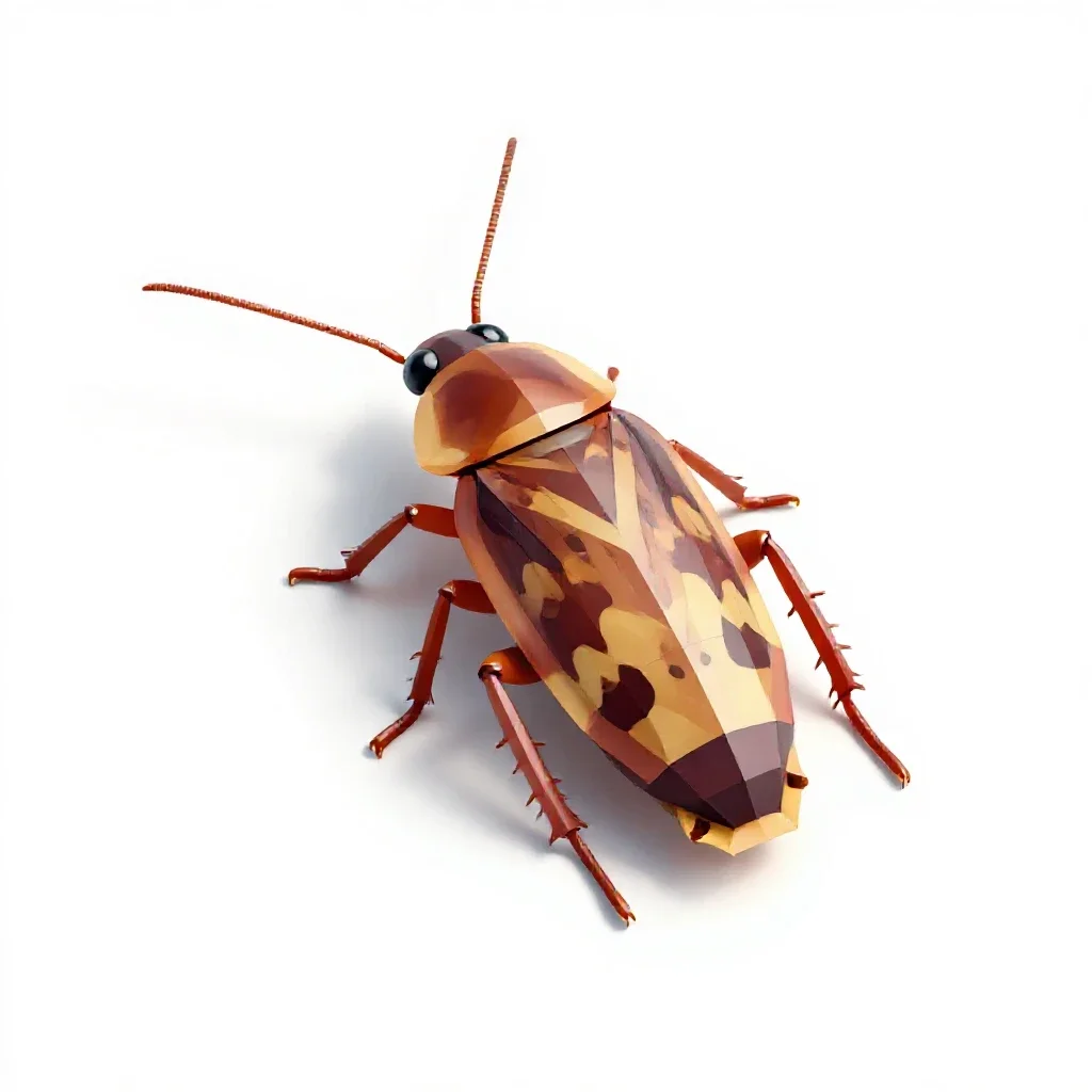 Cockroach isolated on a white background