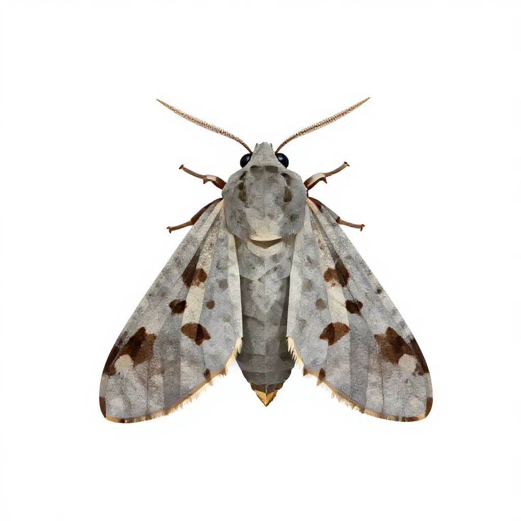 Codling moth isolated on a white background