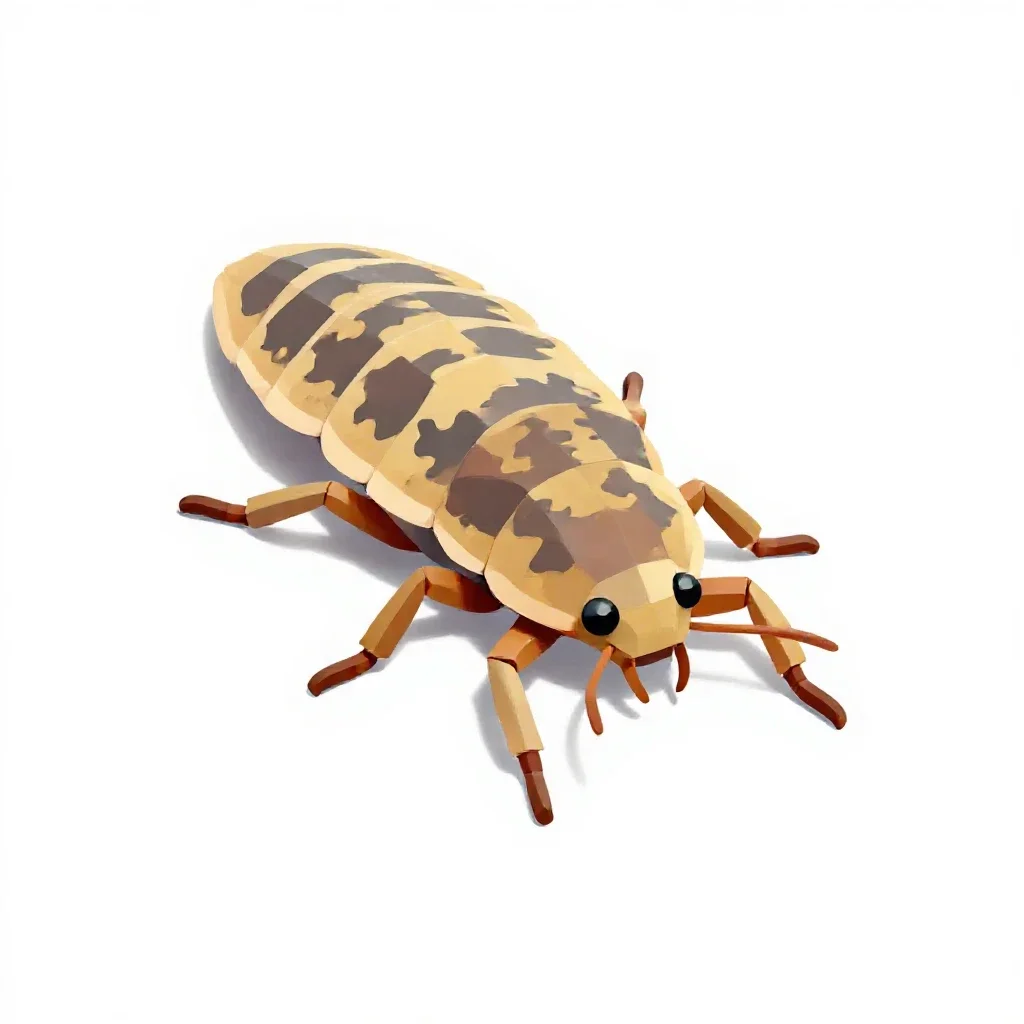 Collembolan isolated on a white background