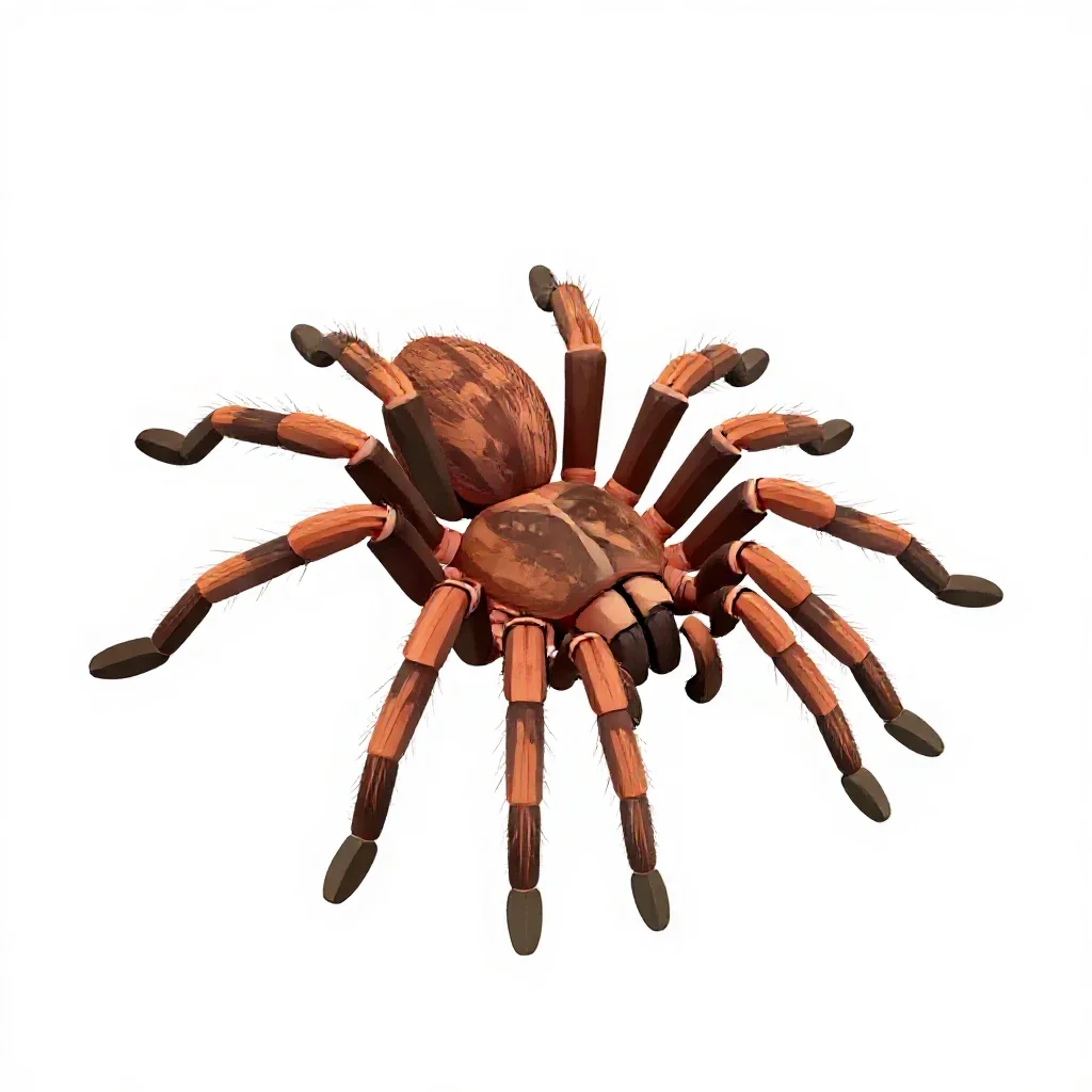 Comb-footed spider isolated on a white background
