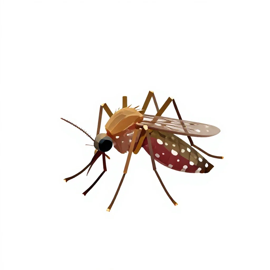 Common mosquito isolated on a white background