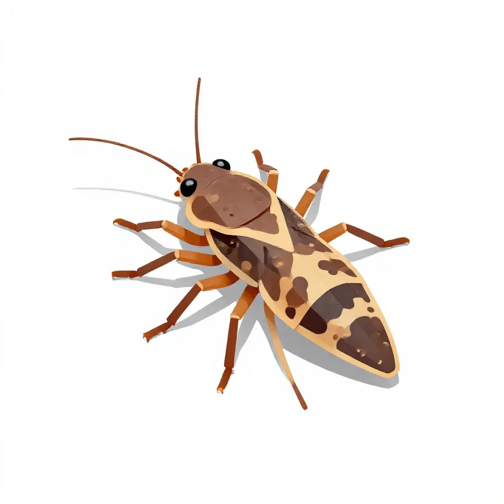 Common pond-skater isolated on a white background