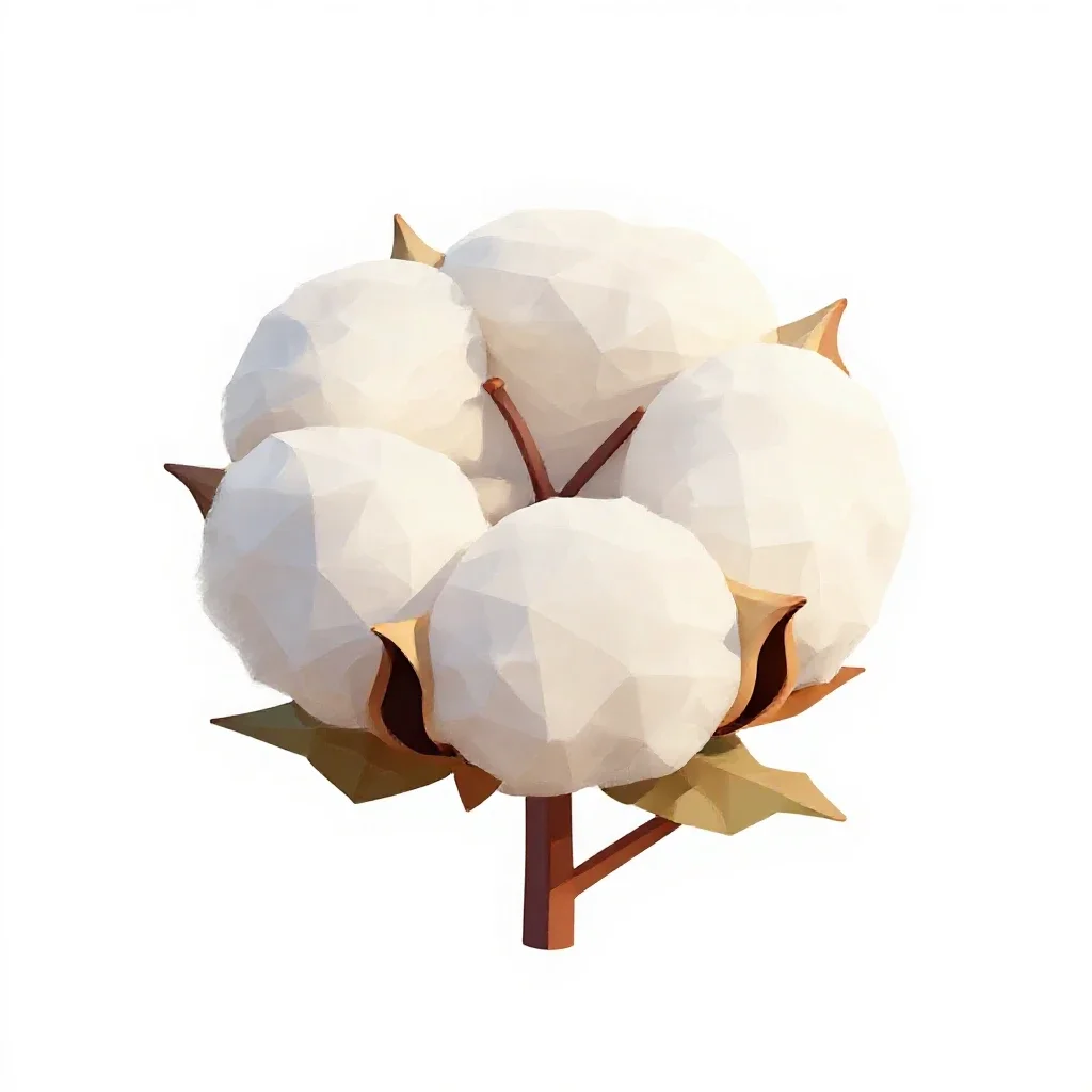 Cotton strain isolated on a white background