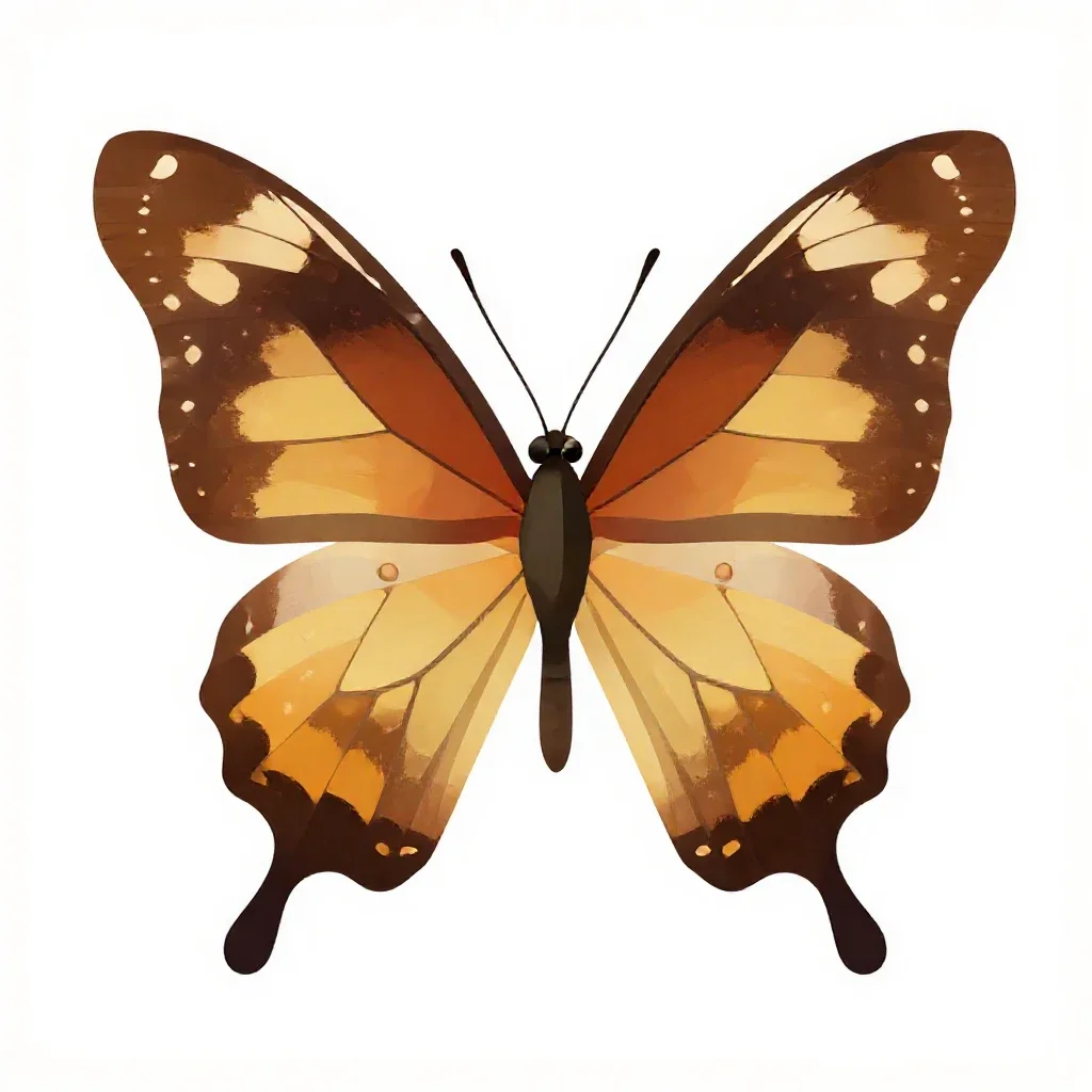 Danaid isolated on a white background
