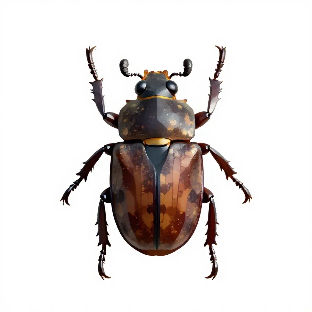 Darkling beetle isolated on a white background
