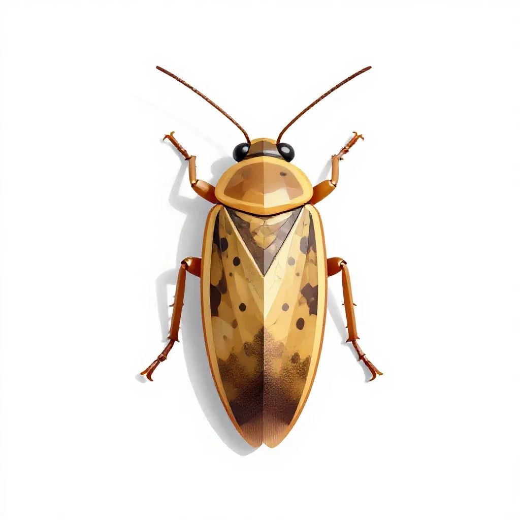 Dictyopterous insect isolated on a white background