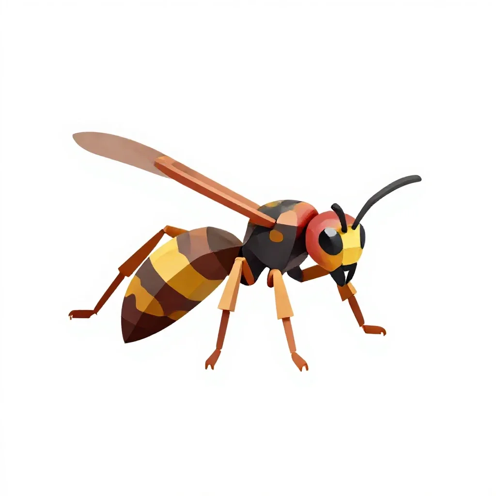 Digger wasp isolated on a white background