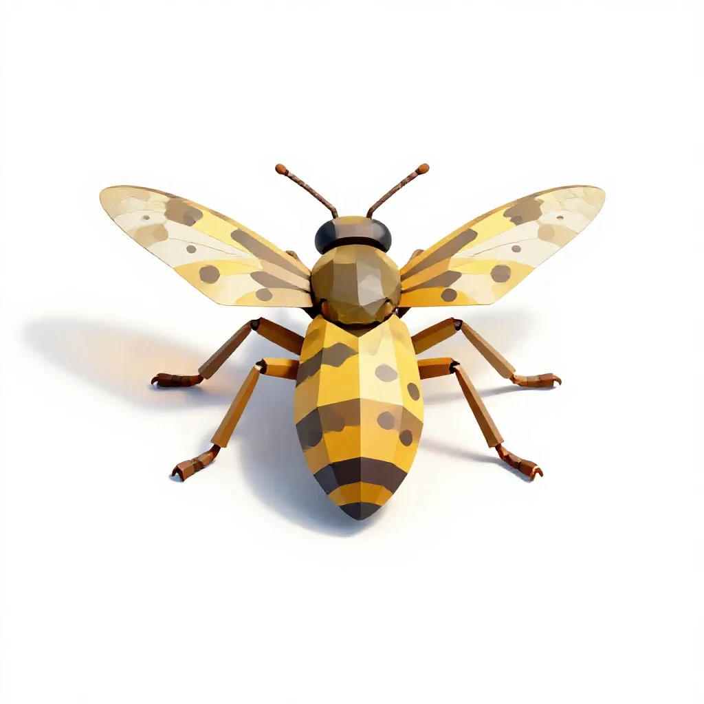 Dipterous insect isolated on a white background
