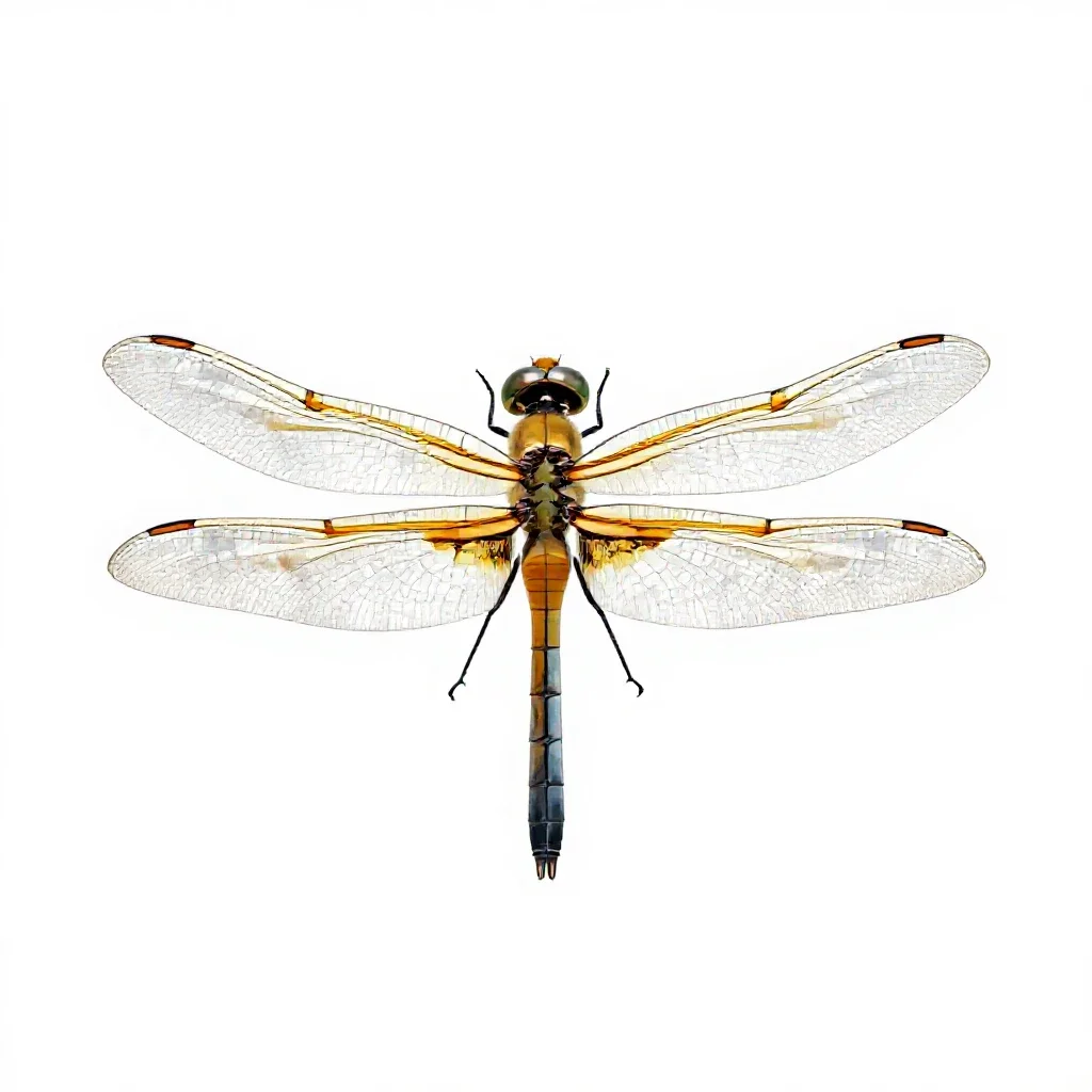 Dragonfly isolated on a white background