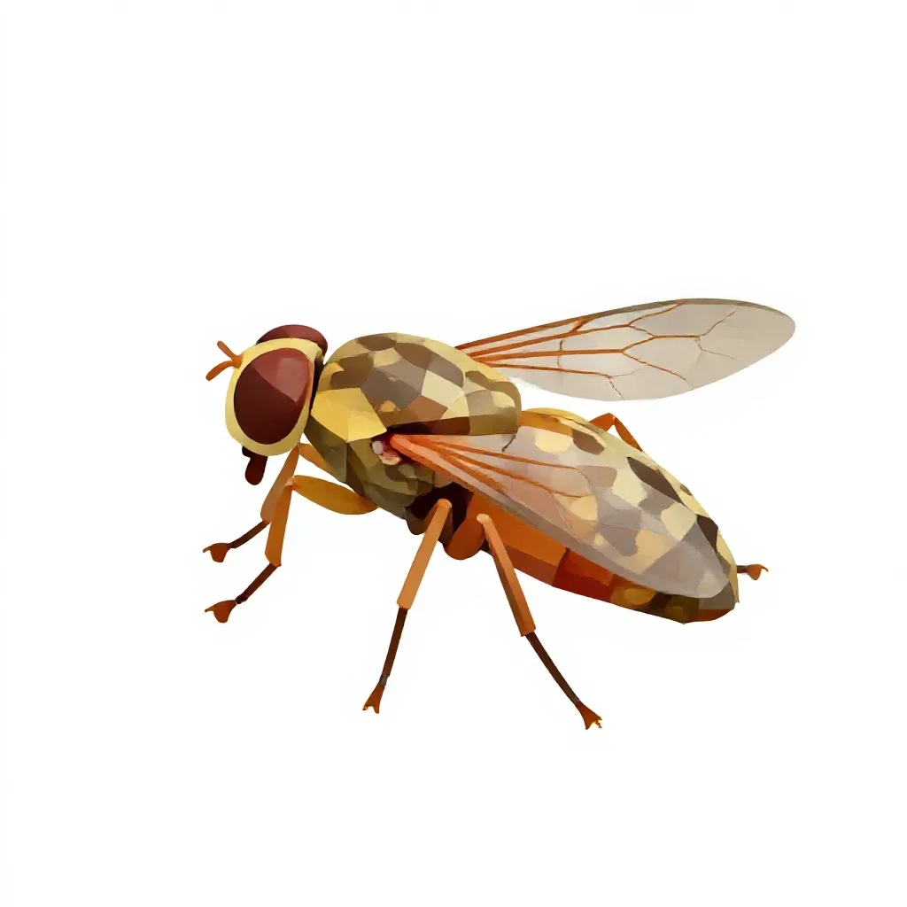 Drosophila isolated on a white background