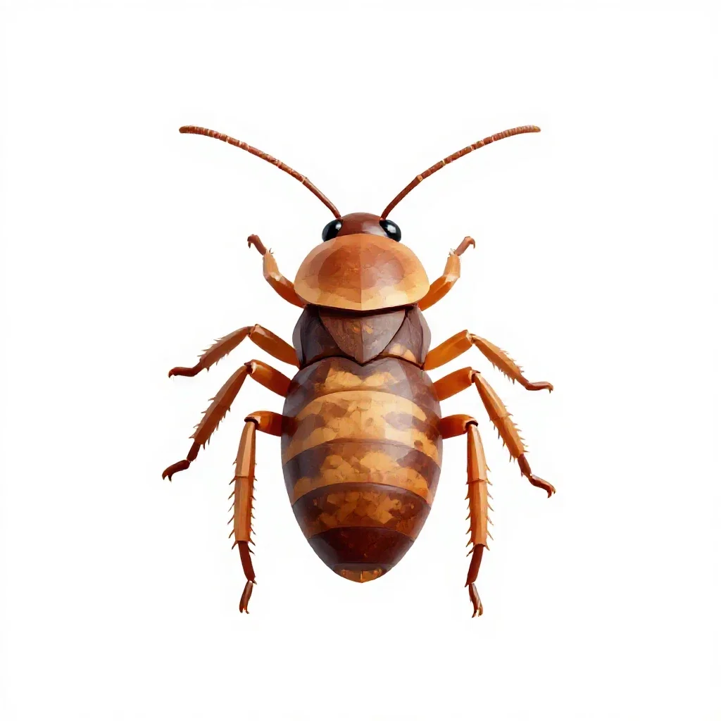 Dry-wood termite isolated on a white background