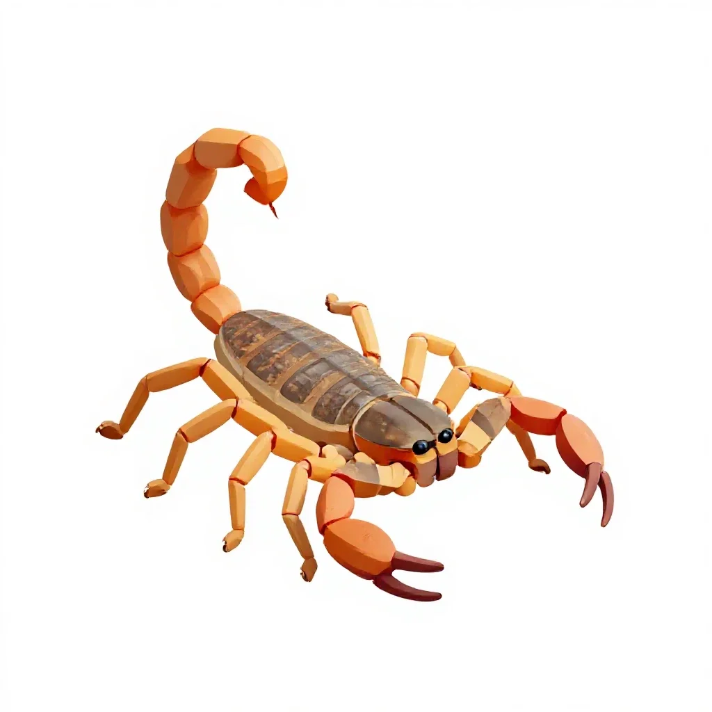 False scorpion isolated on a white background