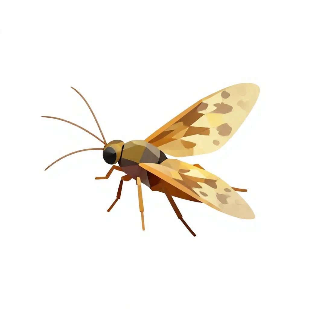 Fish fly isolated on a white background