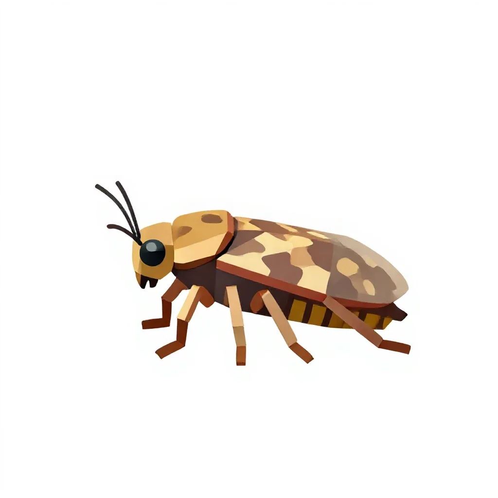 Flea isolated on a white background