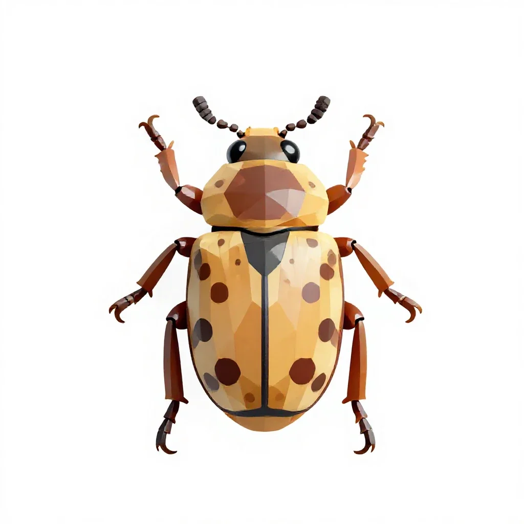 Flour beetle isolated on a white background