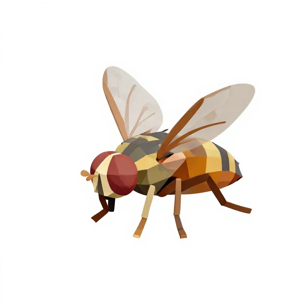 Fly isolated on a white background