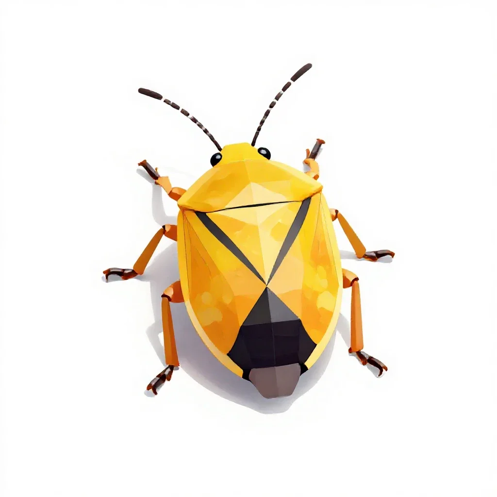 Four-lined plant bug isolated on a white background