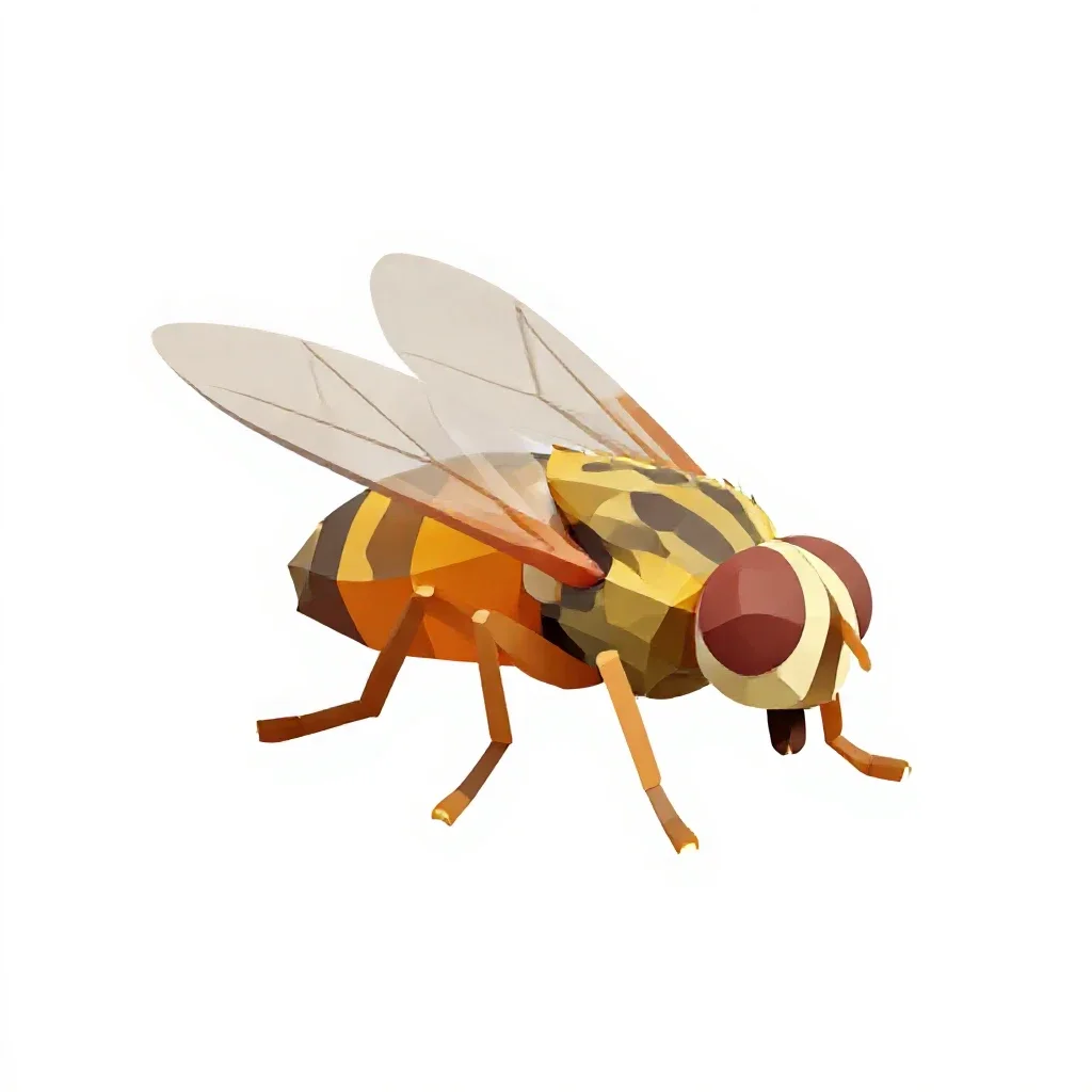 Fruit fly isolated on a white background