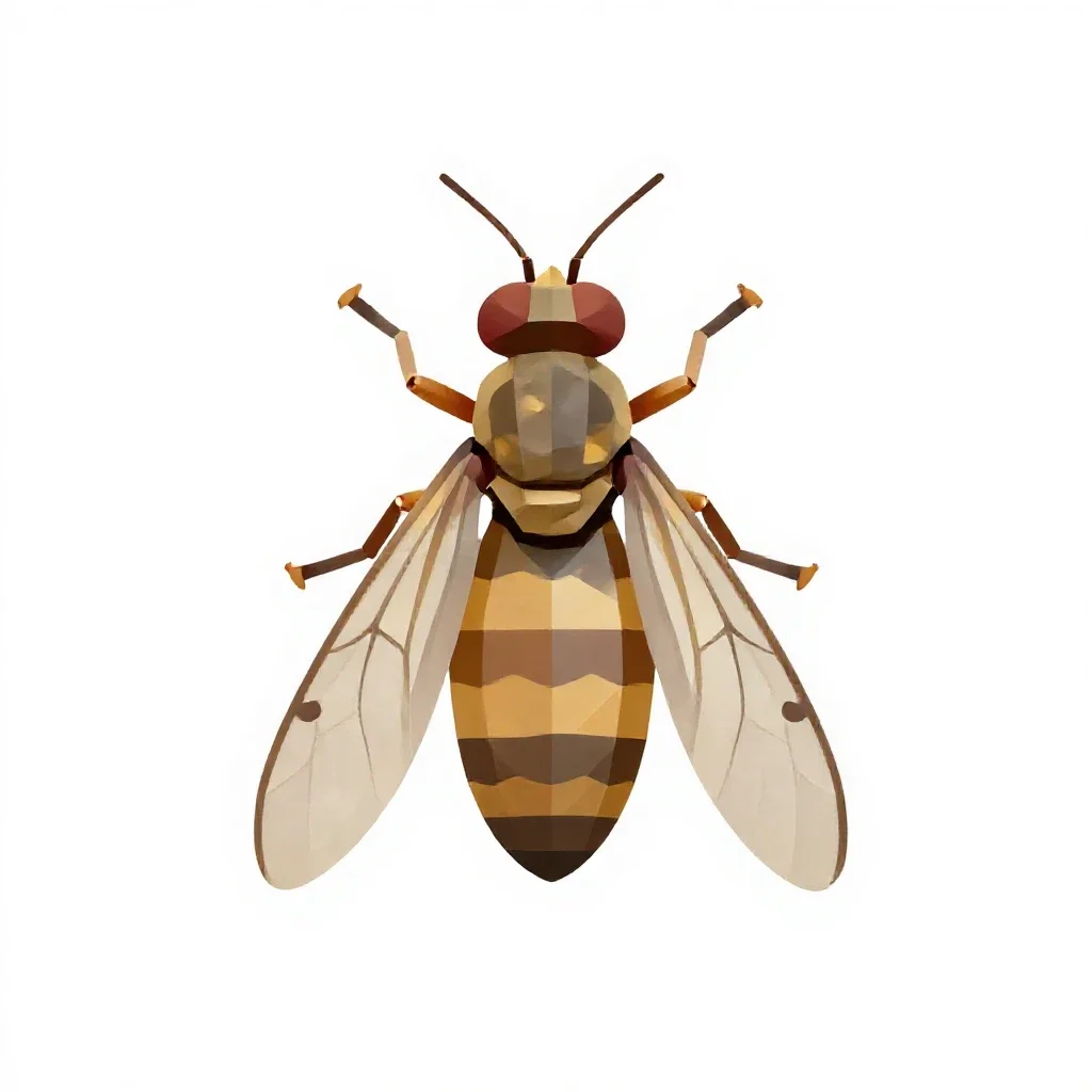Gall midge isolated on a white background
