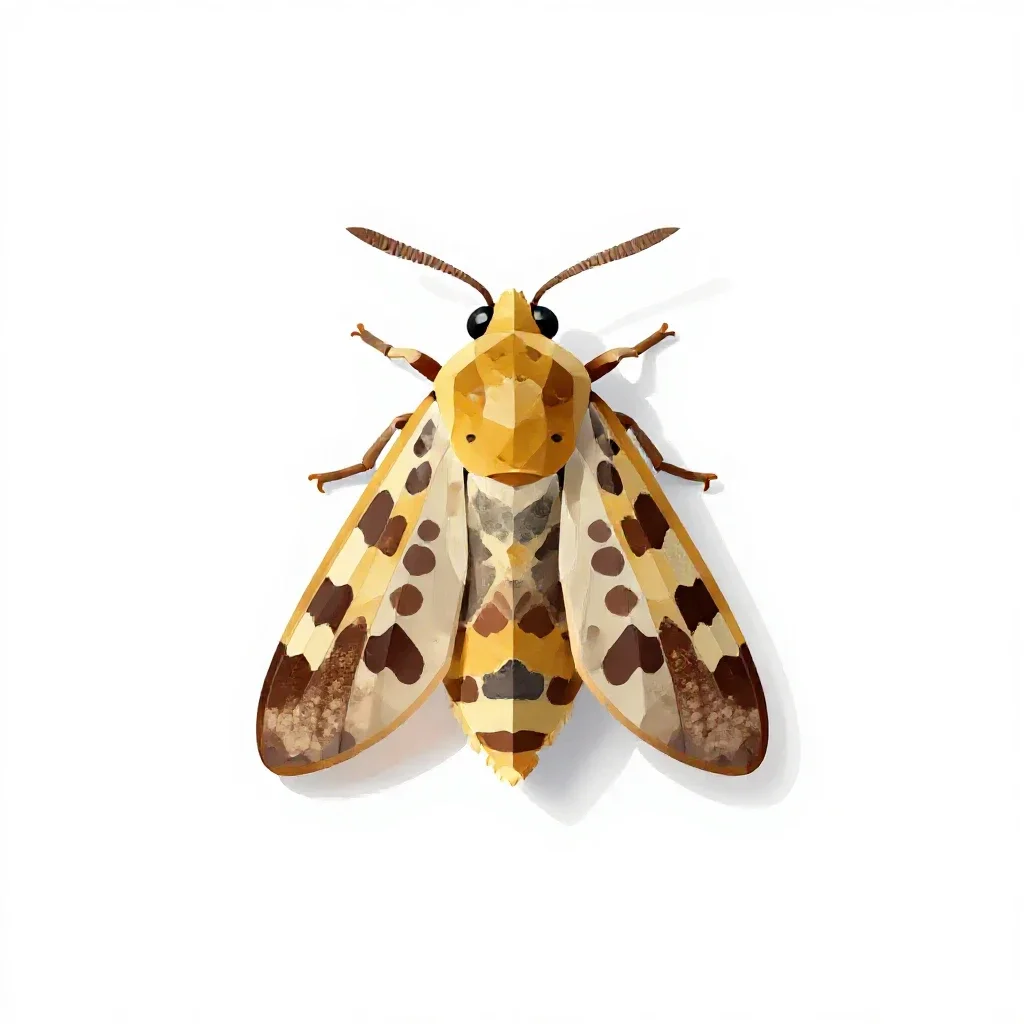 Gelechiid isolated on a white background