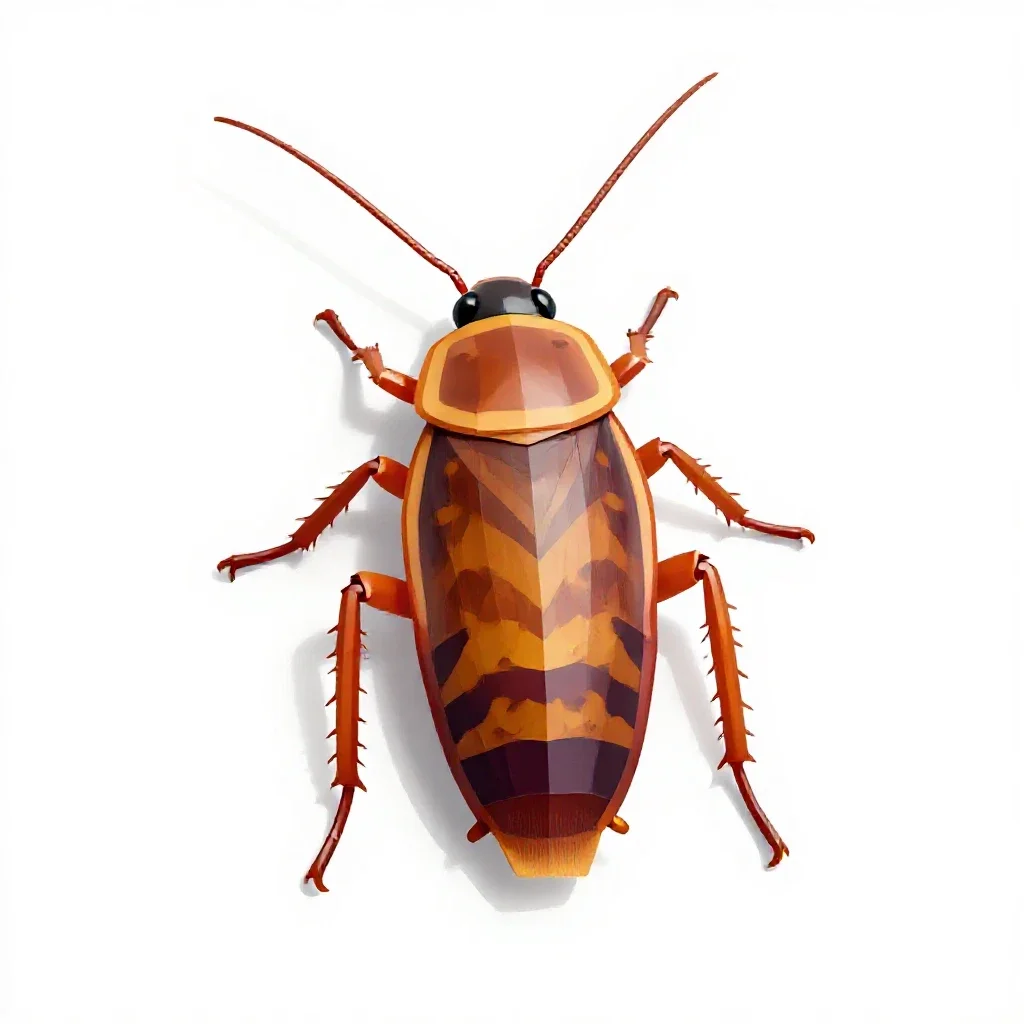Giant cockroach isolated on a white background