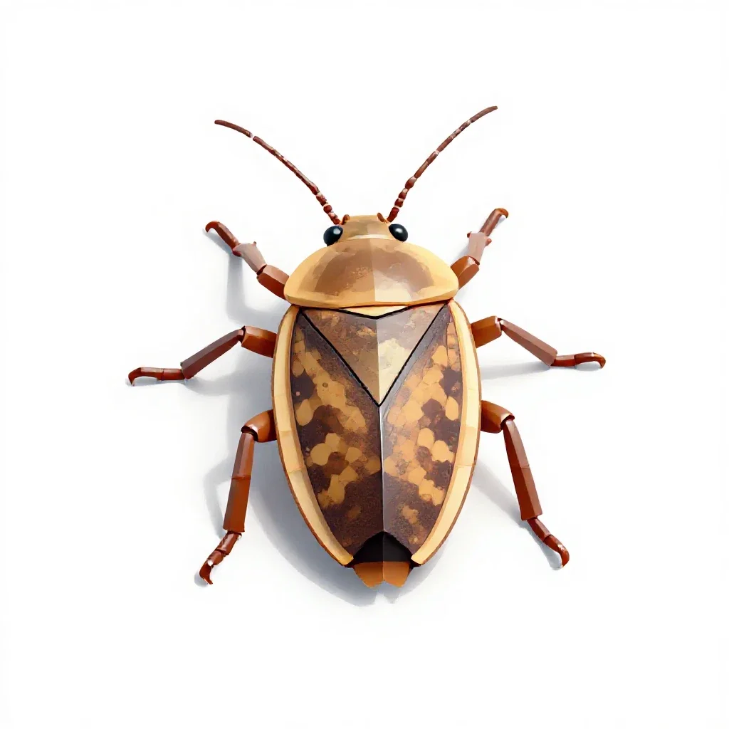 Giant water bug isolated on a white background