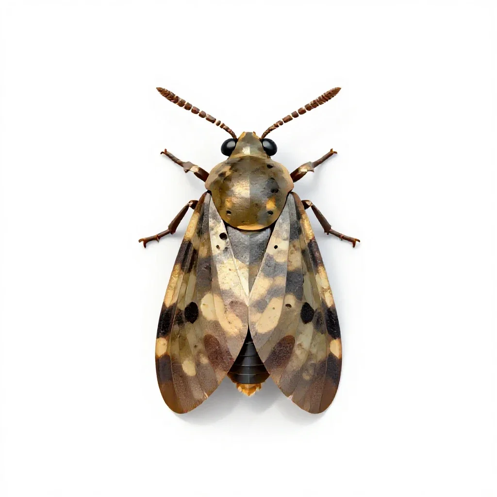Gracilariid isolated on a white background