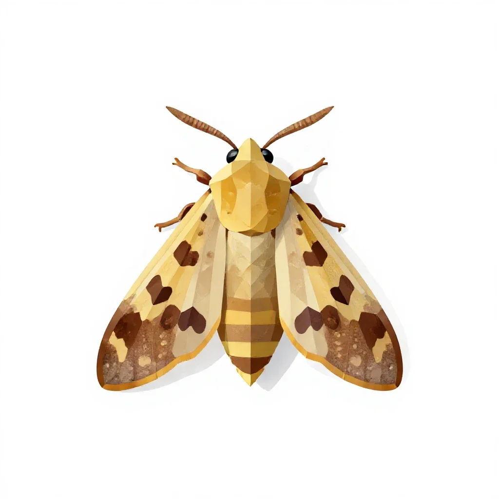 Grain moth isolated on a white background