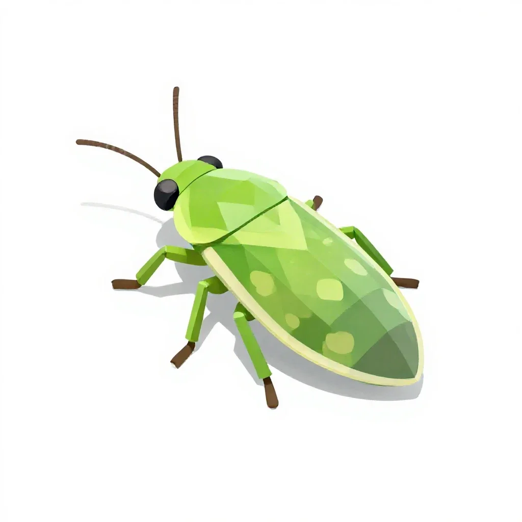 Greenfly isolated on a white background