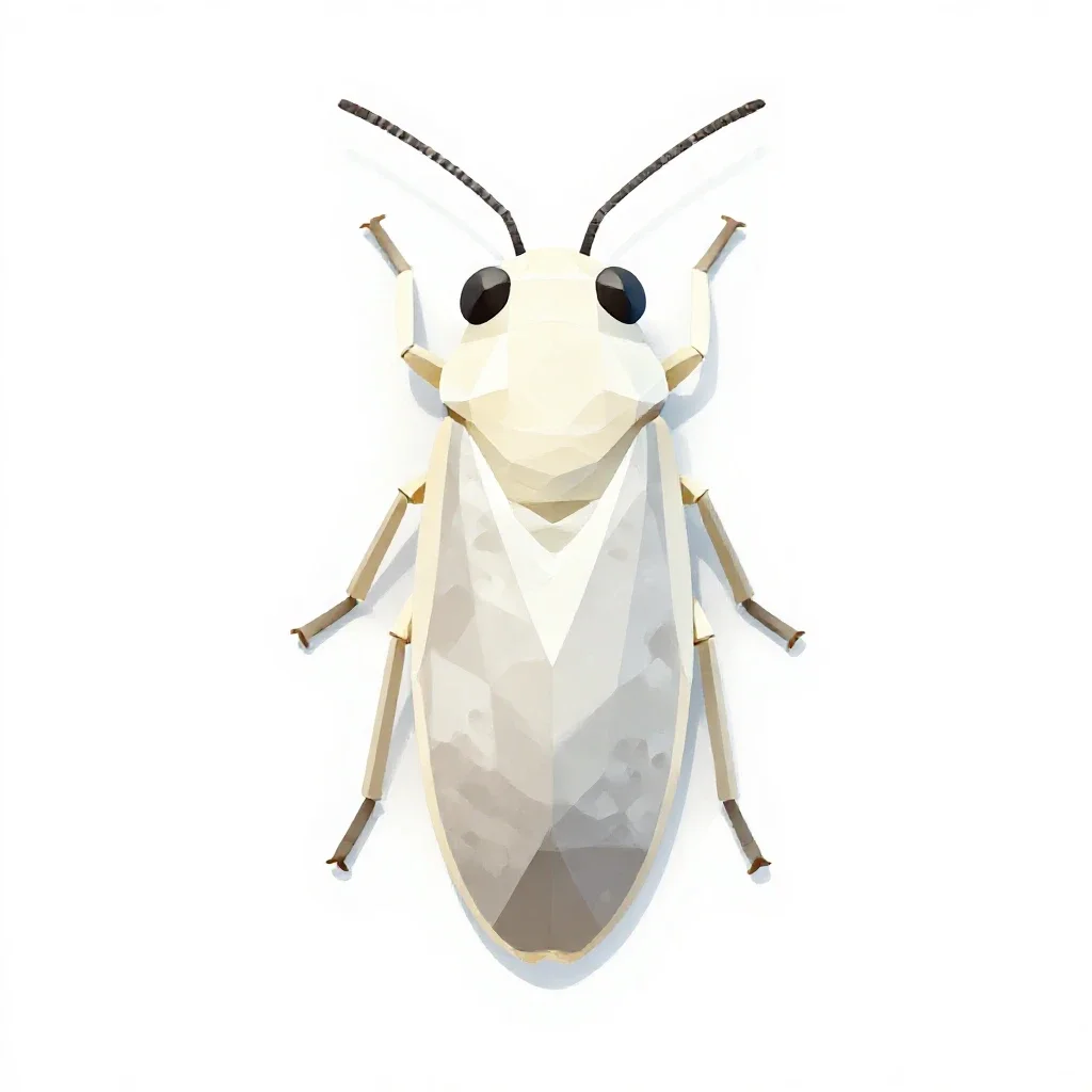 Greenhouse whitefly isolated on a white background