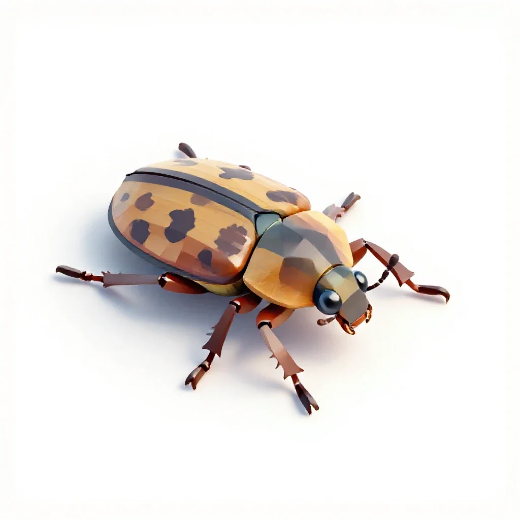 Ground beetle isolated on a white background