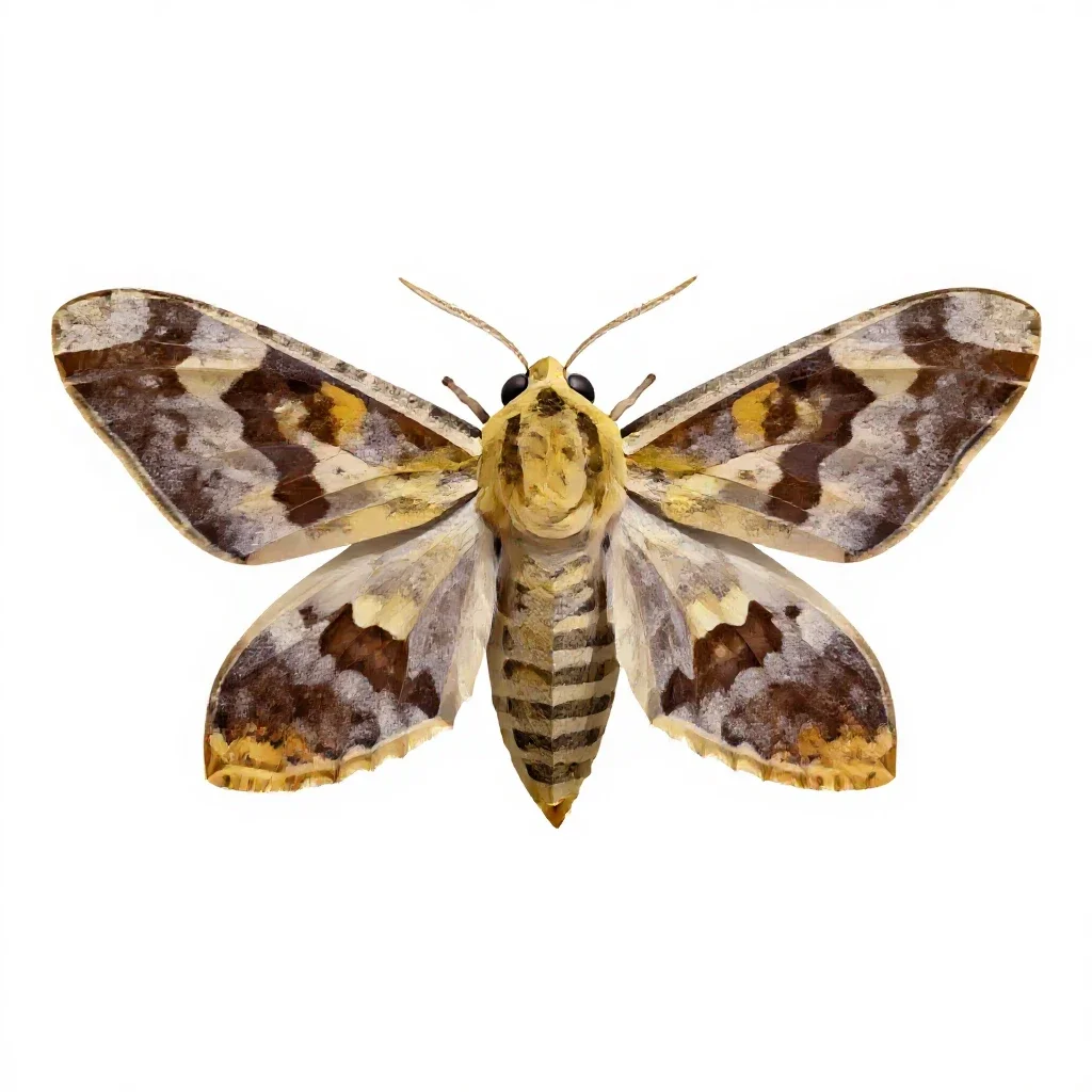 Gypsy moth isolated on a white background