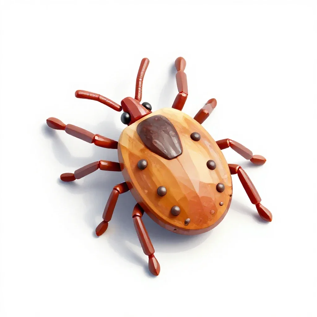 Hard tick isolated on a white background
