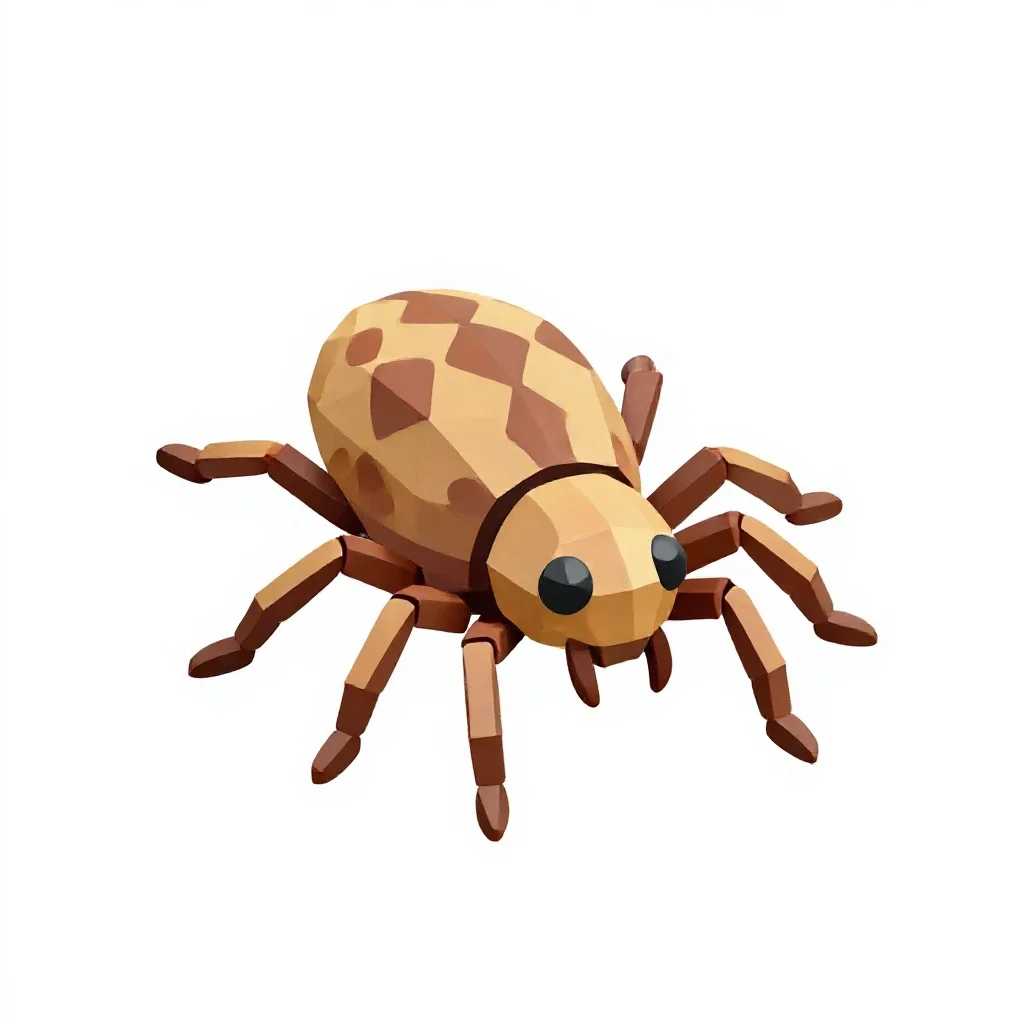 Harvest mite isolated on a white background