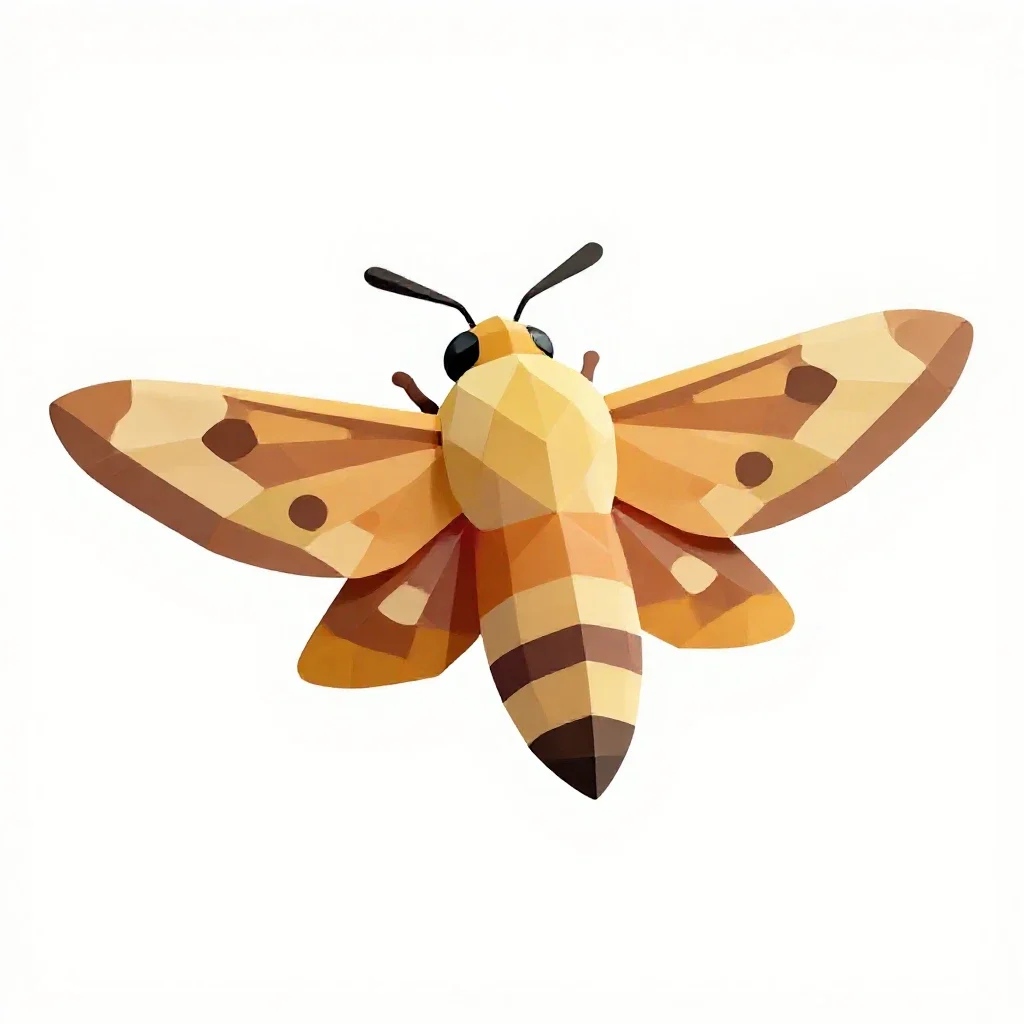 Hawkmoth isolated on a white background