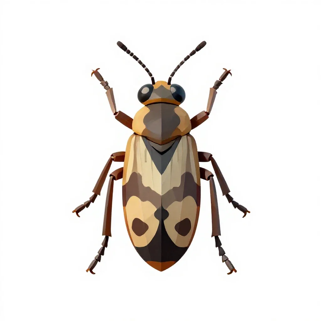 Hemipterous insect isolated on a white background