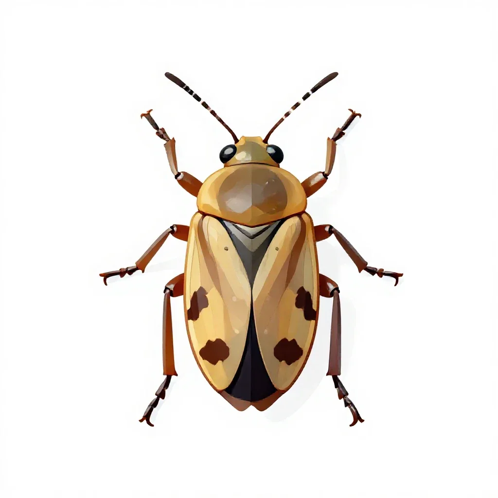 Heteropterous insect isolated on a white background