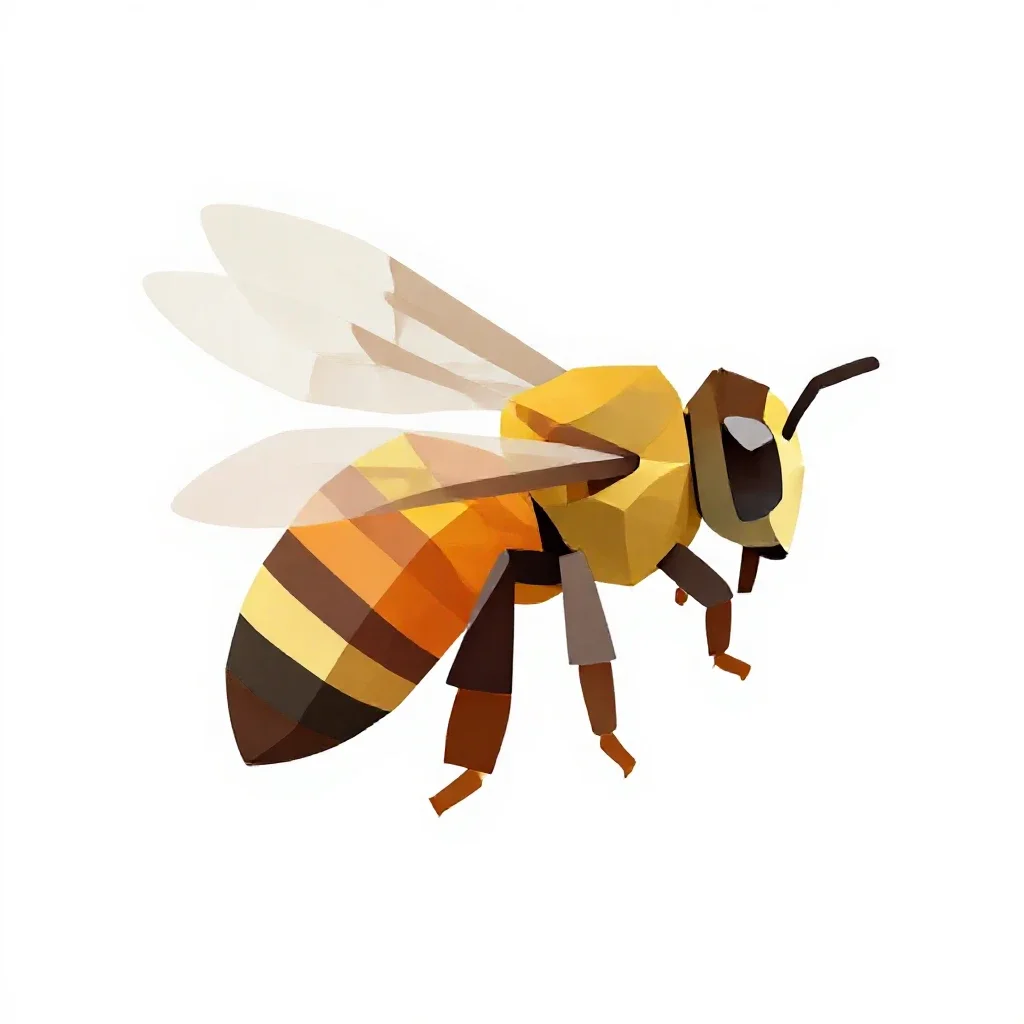 Honeybee isolated on a white background