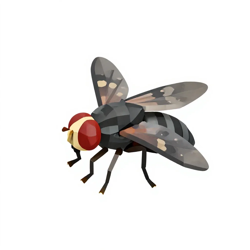 Horn fly isolated on a white background