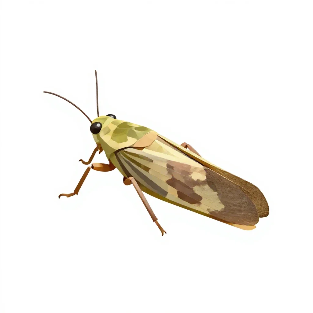Jassid isolated on a white background