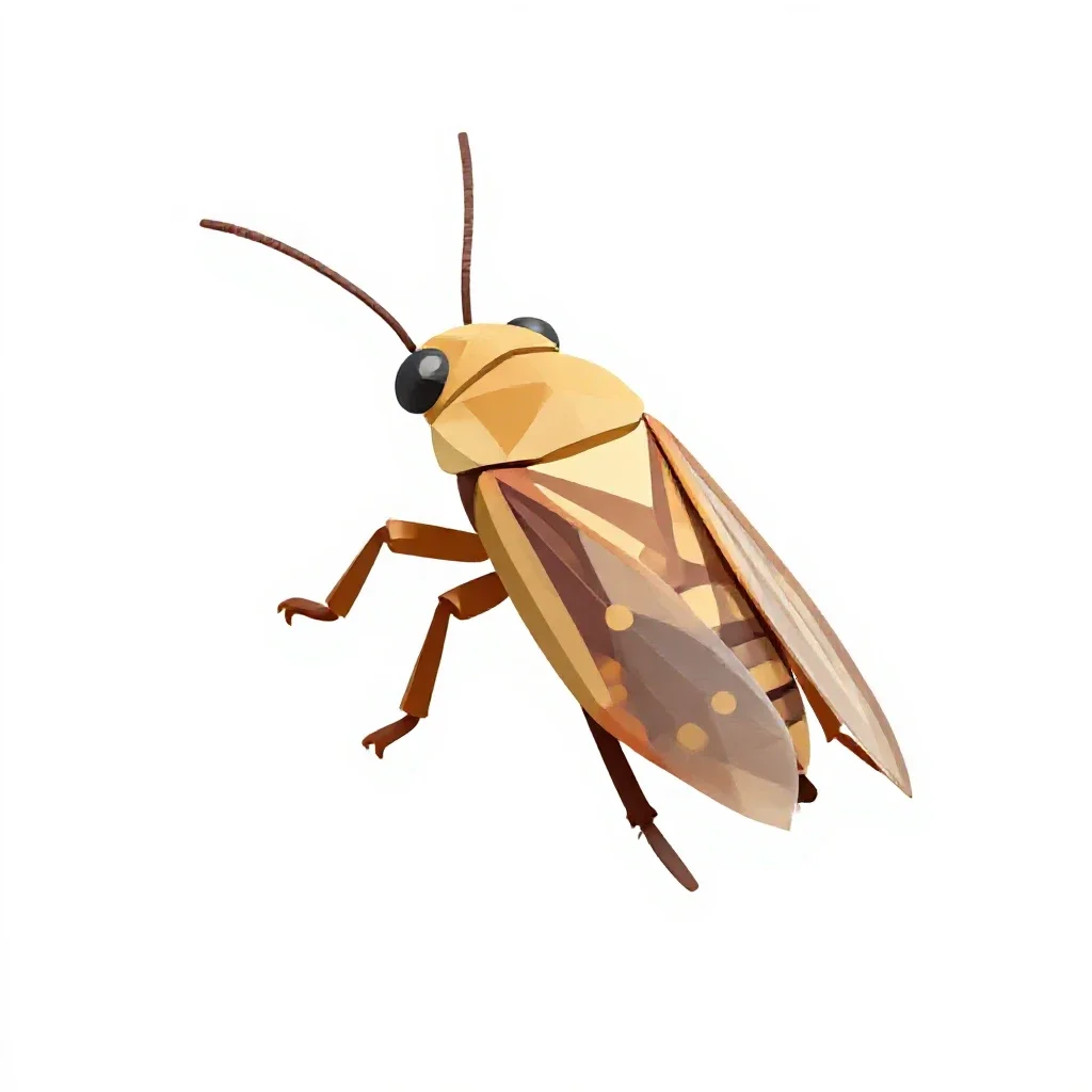 Jumping plant louse isolated on a white background