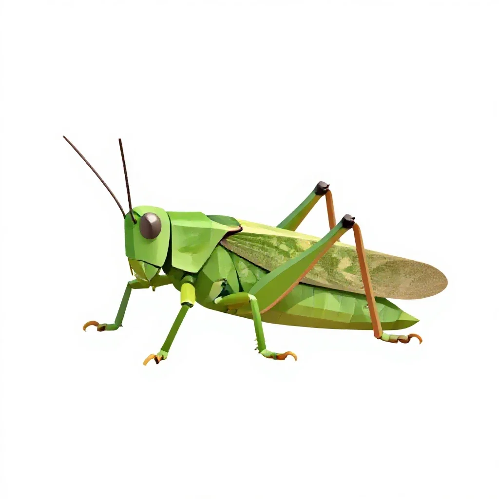 Katydid isolated on a white background