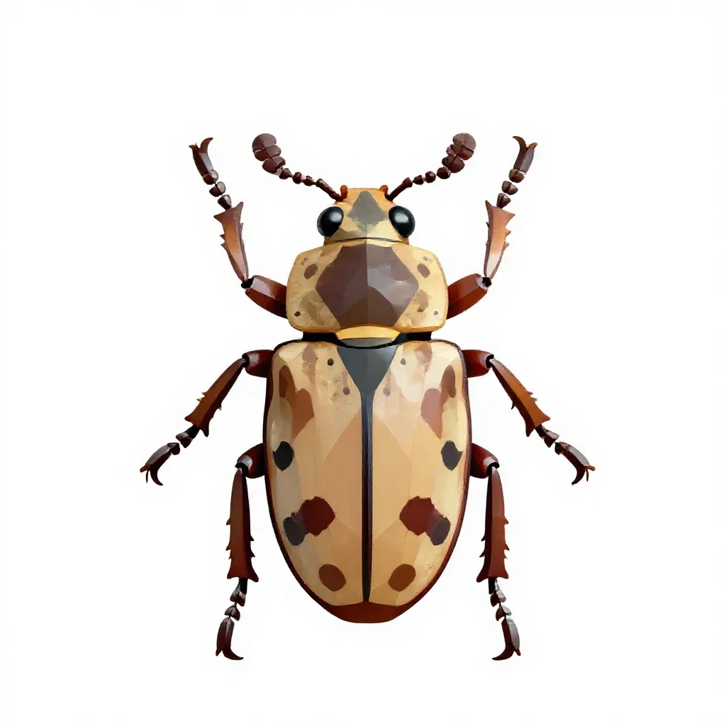 Lamellicorn beetle isolated on a white background