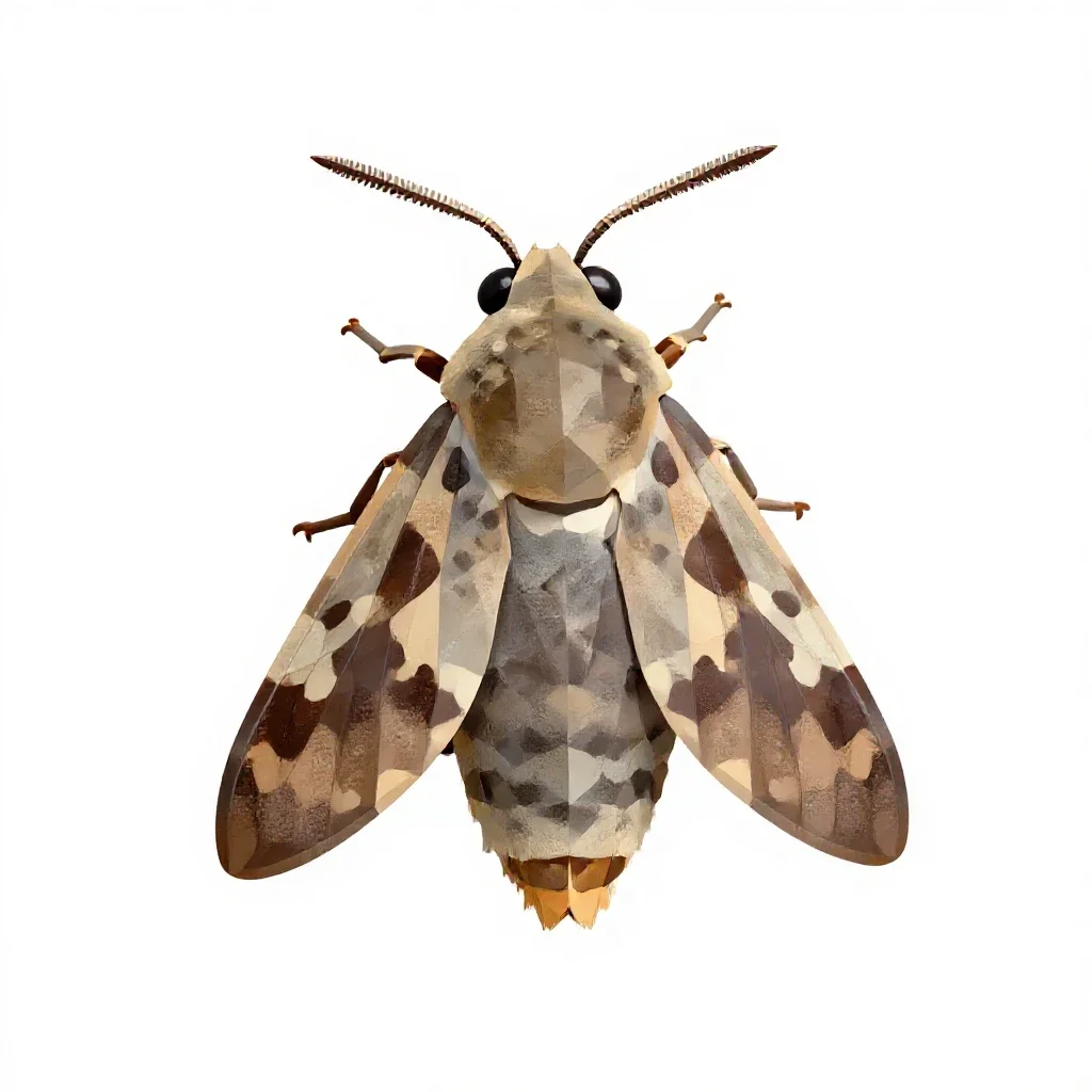 Lasiocampid isolated on a white background