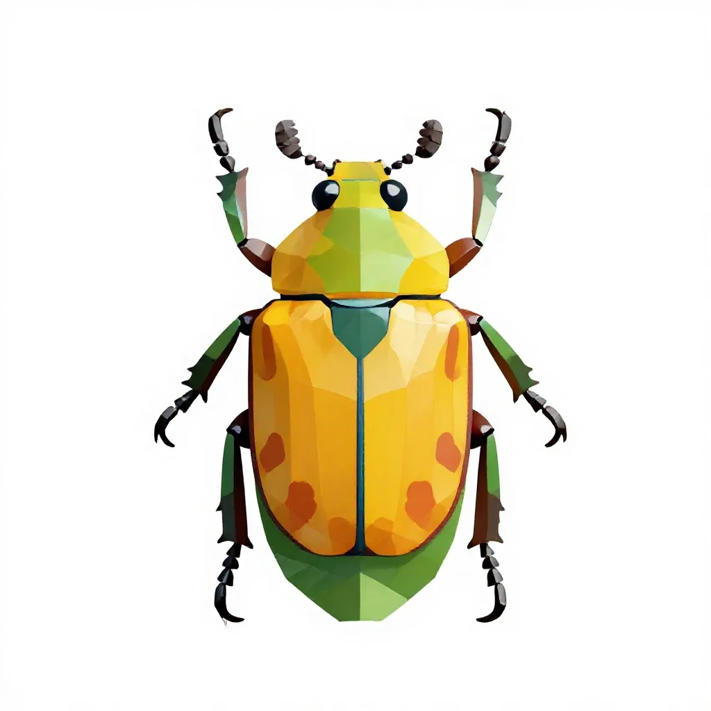 Leaf beetle isolated on a white background