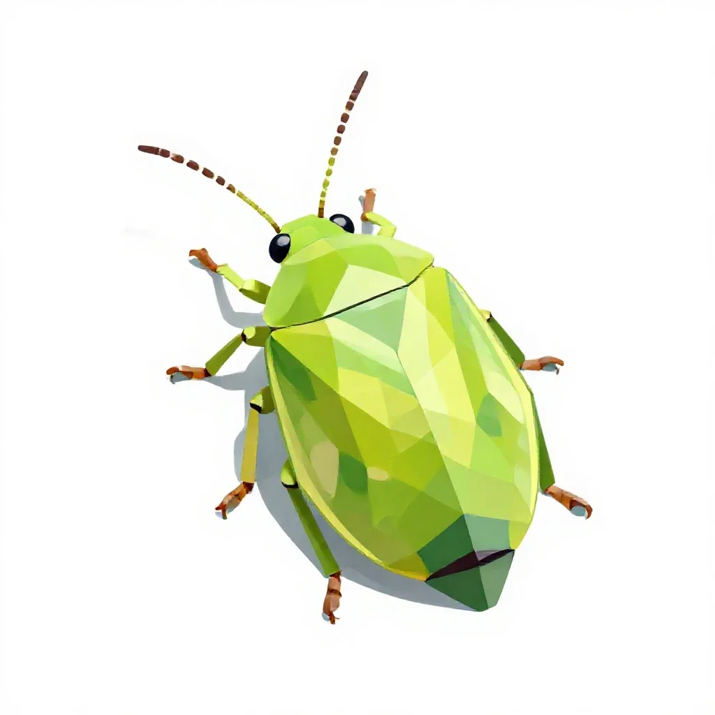 Leaf bug isolated on a white background